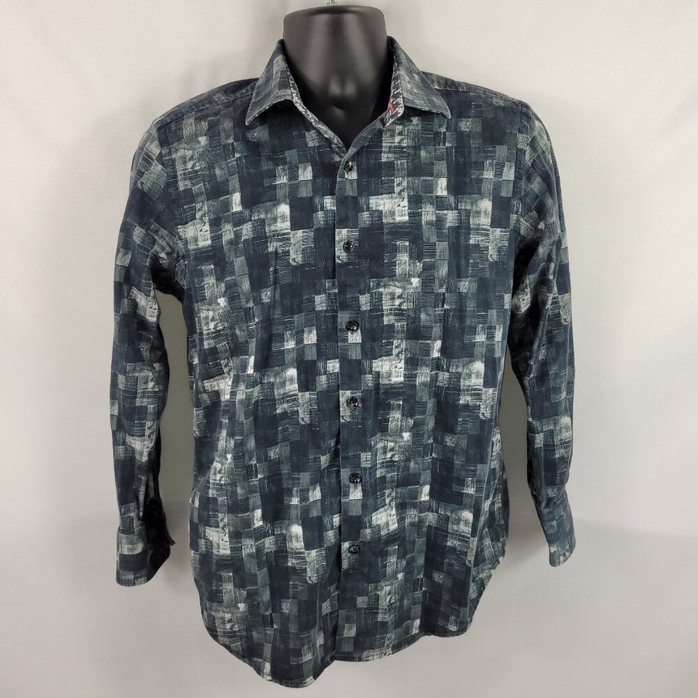 Robert Graham Plaid Long Sleeve Button-Up Dress Shirt Men's size Small